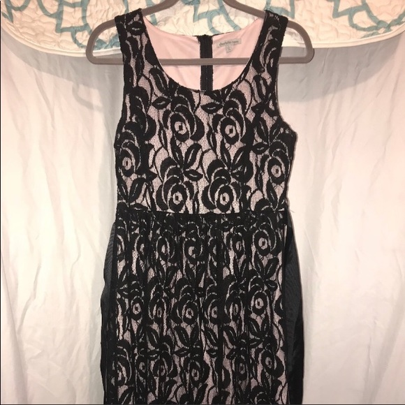 🌷🌸Charlotte Russe black and pink lace dress - Picture 2 of 8